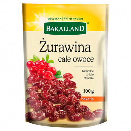 Bakalland Żurawina całe owoce 100 g