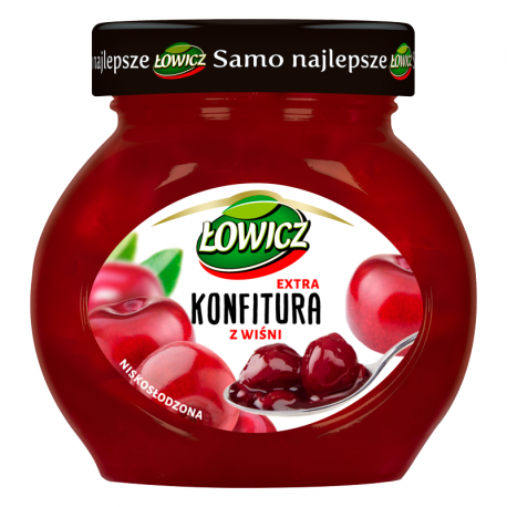 Łowicz Konfitura extra z wiśni niskosłodzona 240 g