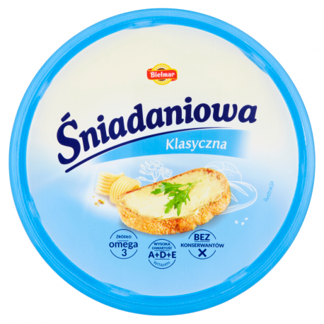 Bielmar Śniadaniowa Margaryna o zmniejszonej zawartości tłuszczu klasyczna 450 g