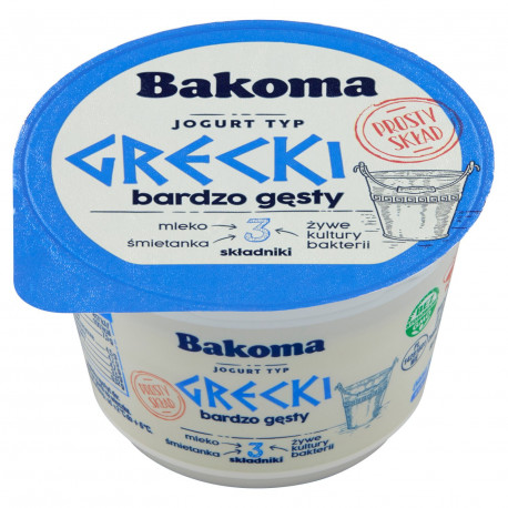 Bakoma Jogurt naturalny typ grecki 180 g