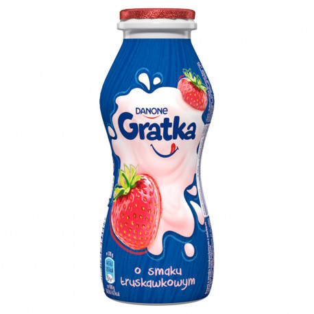 Danone Gratka Napój mleczny o smaku truskawkowym 170 g