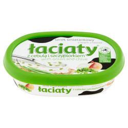 Łaciaty Serek śmietankowy z cebulą i szczypiorkiem 135 g