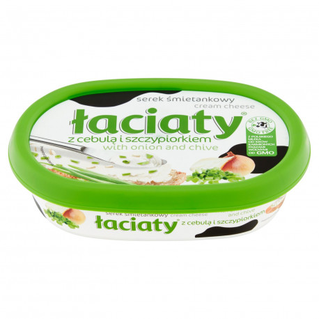 Łaciaty Serek śmietankowy z cebulą i szczypiorkiem 135 g