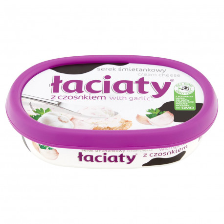 Łaciaty Serek śmietankowy z czosnkiem 135 g