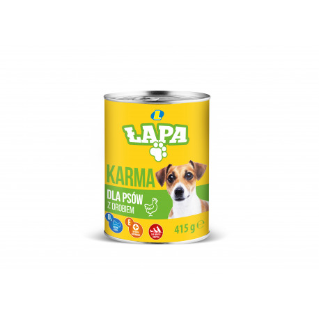 Karma dla psów Łapa z drobiem 415 g Lewiatan