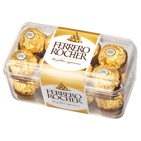 Ferrero Rocher Chrupiący wafelek z kremowym nadzieniem i orzechem laskowym w czekoladzie 200 g