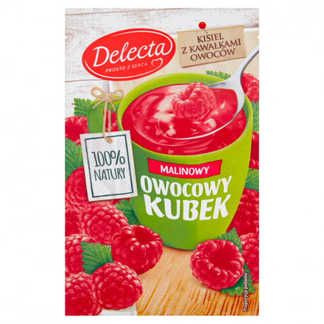 Delecta Owocowy kubek Kisiel smak malinowy 30 g
