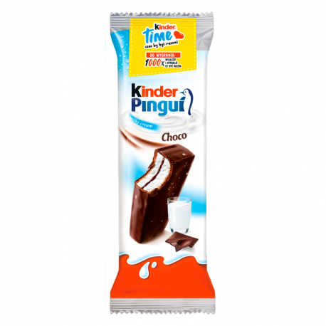 Kinder Pingui Choco Biszkopt z mlecznym nadzieniem pokryty czekoladą 30 g