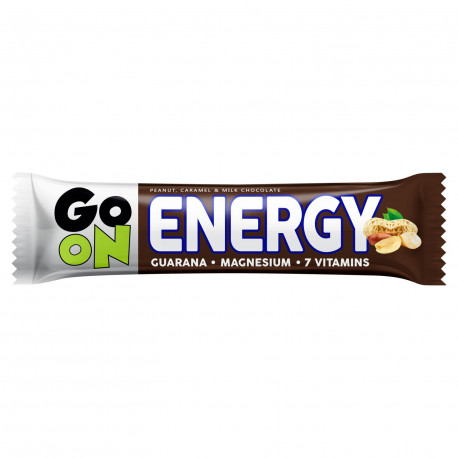 Sante Go On Energy Baton z orzeszkami arachidowymi i karmelem oblany mleczną czekoladą 50 g