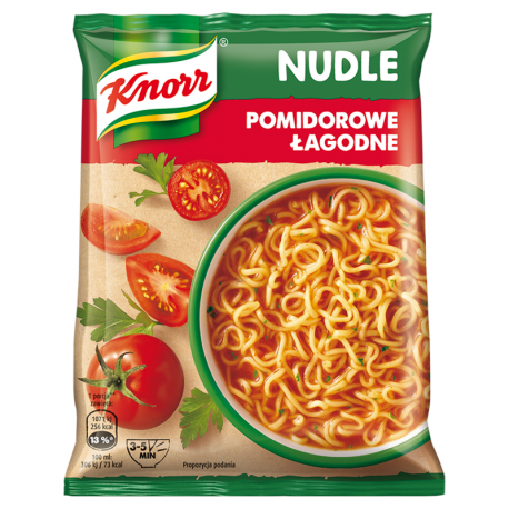 Knorr Nudle Pomidorowe łagodne Zupa-danie 65 g