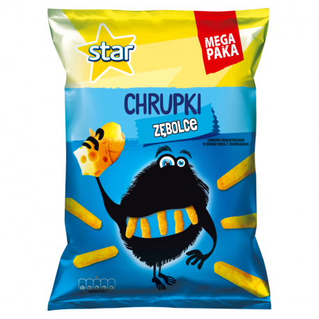 Star Zębolce Chrupki kukurydziane o smaku sera z ziemniakami 125 g