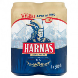 Harnaś Piwo jasne pełne 4 x 500 ml