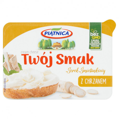 Piątnica Twój Smak Serek śmietankowy z chrzanem 135 g