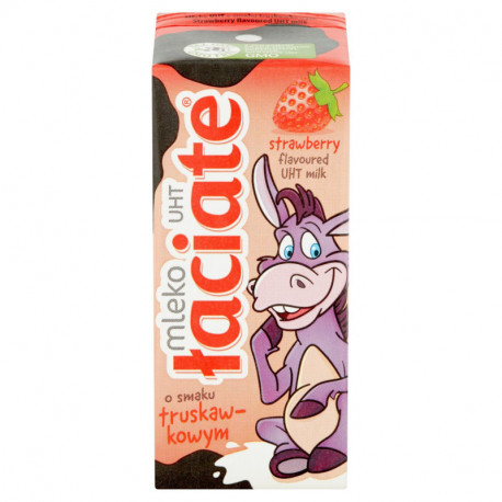 Łaciate Mleko UHT o smaku truskawkowym 200 ml