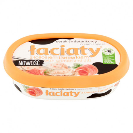Łaciaty Serek śmietankowy z łososiem i koperkiem 135 g