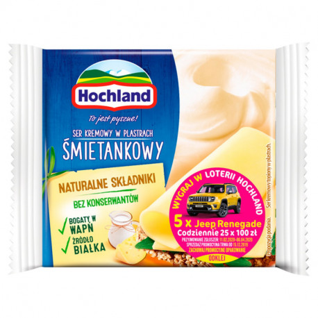 Hochland Ser kremowy śmietankowy w plastrach 130 g