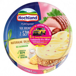 Hochland Ser kremowy z szynką w trójkącikach 180 g