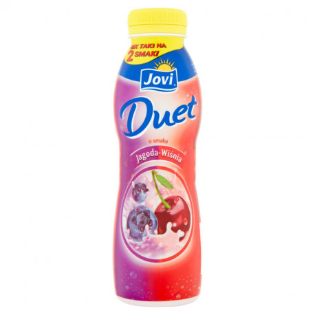 Jovi Duet Napój jogurtowy o smaku jagoda-wiśnia 350 g