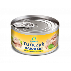 Tuńczyk kawałki w oleju roślinnym 170g Lewiatan