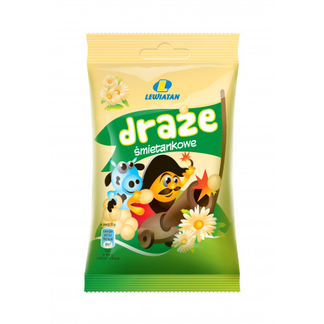 Draże o smaku śmietankowym 70 g Lewiatan