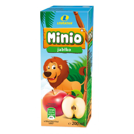 Napój Minio jabłkowy ze słomką 200 ml