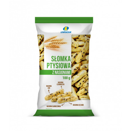 Słomka ptysiowa z nasionami 100 g Lewiatan