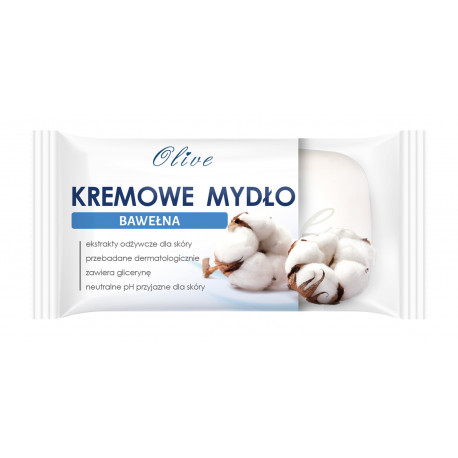 Kremowe mydło w kostce Olive bawełna 90 g