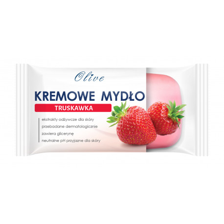Kremowe mydło w kostce Olive Truskawka 90 g