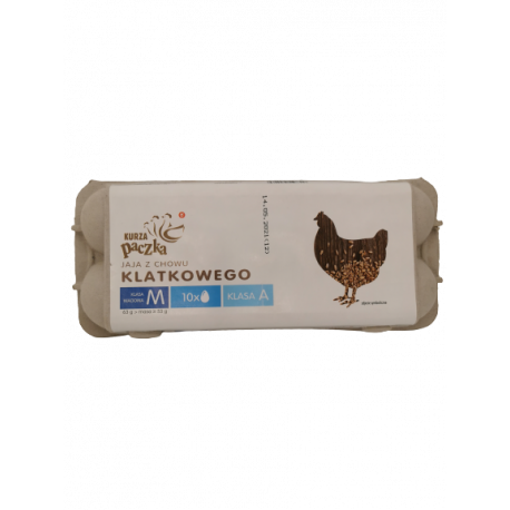 Jaja kurze z chowu klatkowego M 10sztuk