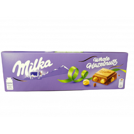 Milka Whole Hazelnuts czekolada mleczna z całymi orzechami laskowymi 250 g