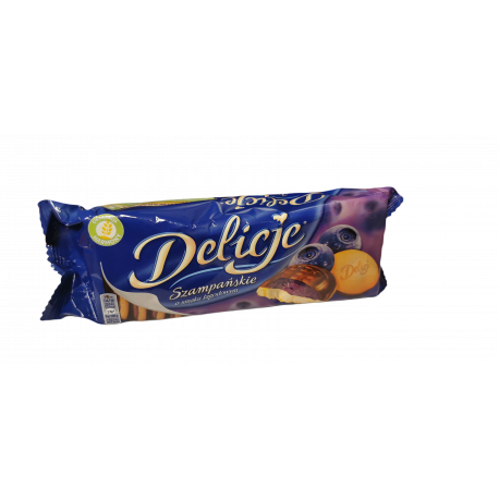 Delicje Szampańskie o smaku jagodowym 147 g