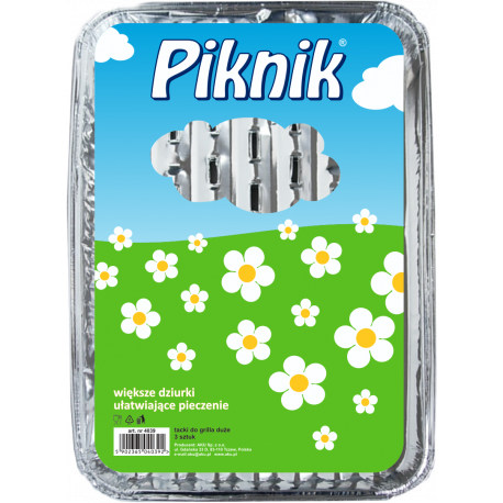 Tacki aluminiowe do grilla 3 szt. Lewiatan