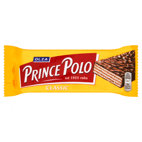 Olza Prince Polo Classic Kruchy wafelek z kremem kakaowym oblany czekoladą 35 g